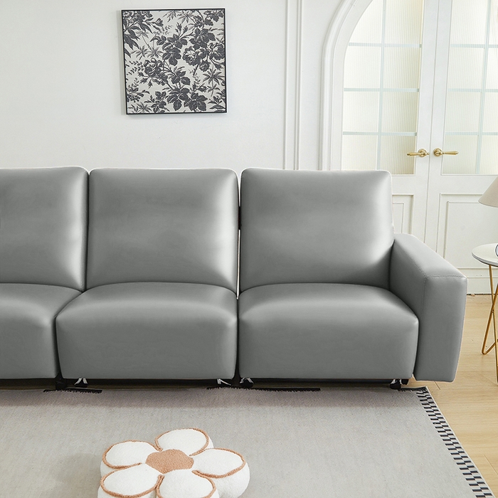 91家纺网 家纺一手货源 找家纺 逐日沙发套 2026新款三防皮革芝华仕沙发套 银灰