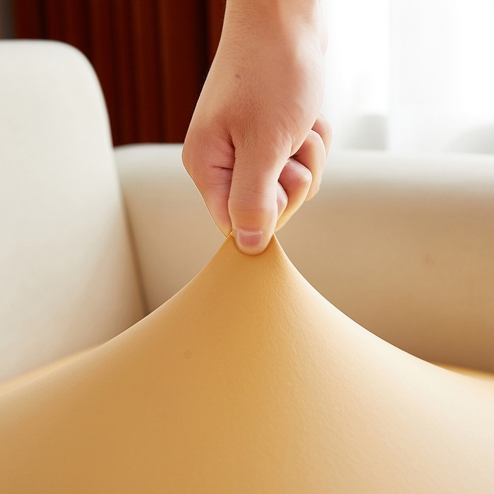 91家纺网 家纺一手货源 找家纺 逐日沙发套 2026新款三防皮革芝华仕沙发套 嫩黄