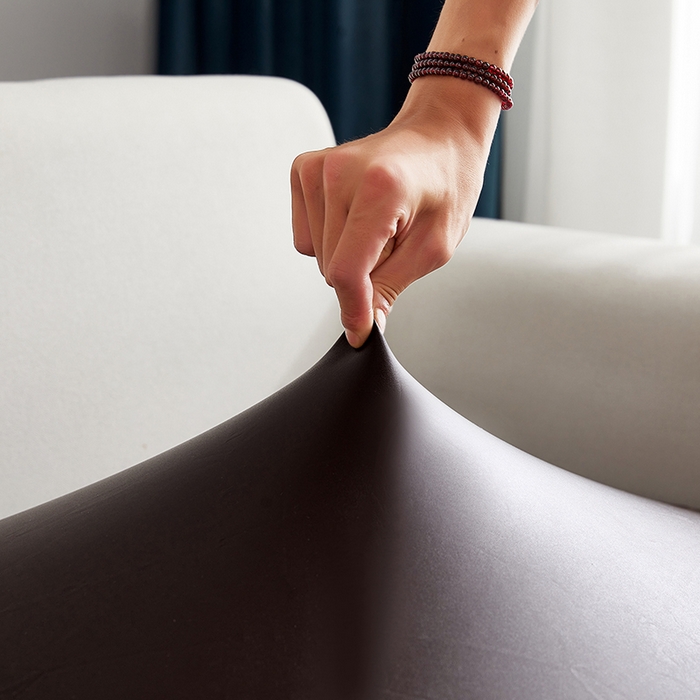 91家纺网 家纺一手货源 找家纺 逐日沙发套 2026新款三防皮革芝华仕沙发套 深咖