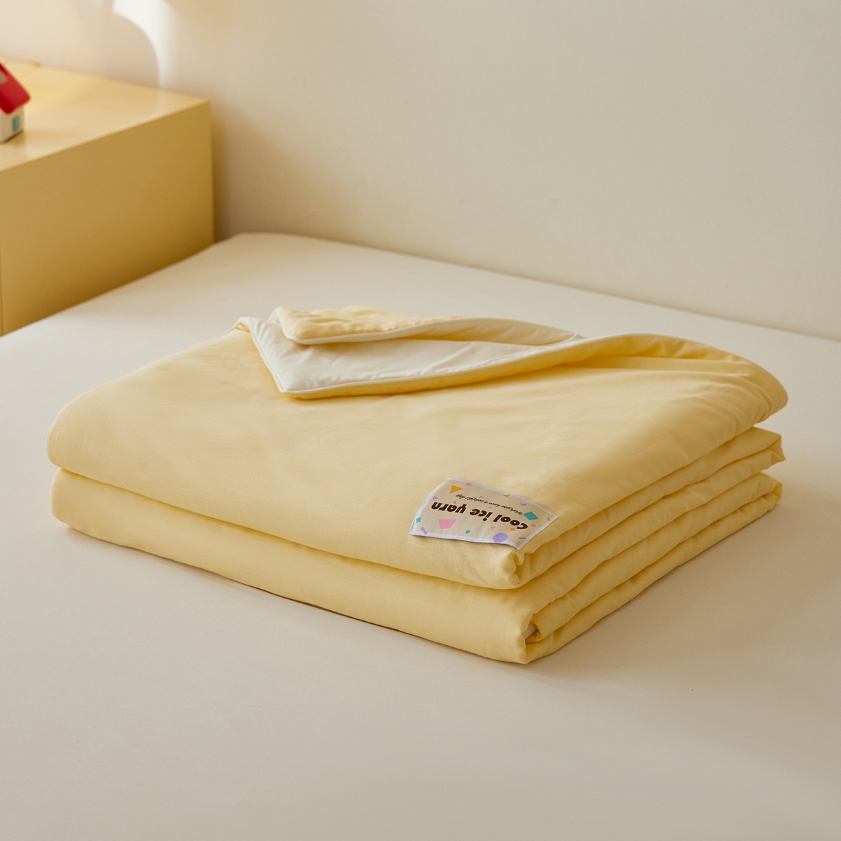 91家纺网 家纺一手货源 找家纺 （总）莱宁被业 2026新款冰纱系列全棉双层纱锦氨凉感丝夏被