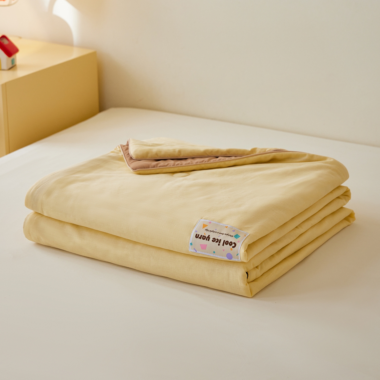 91家纺网 家纺一手货源 找家纺 （总）莱宁被业 2026新款冰纱系列全棉双层纱锦氨凉感丝夏被