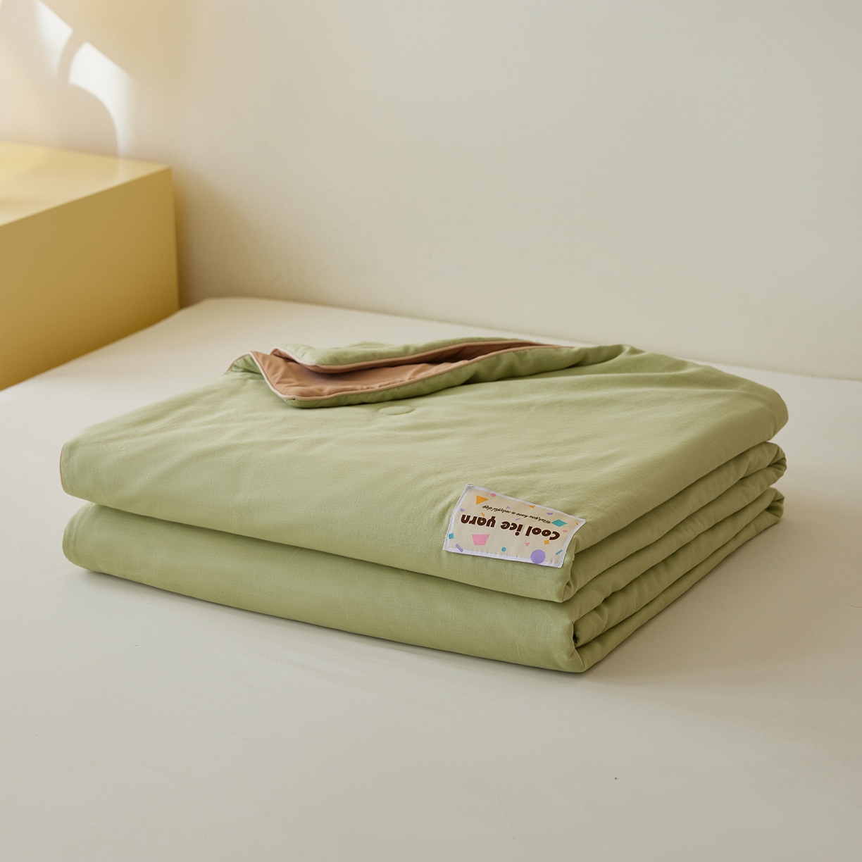 91家纺网 家纺一手货源 找家纺 （总）莱宁被业 2026新款冰纱系列全棉双层纱锦氨凉感丝夏被