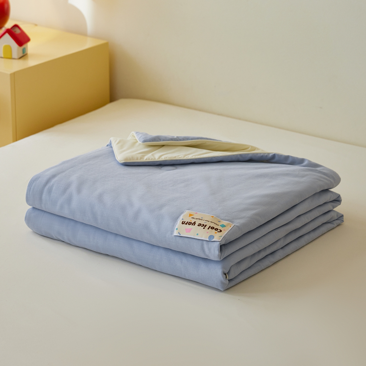 91家纺网 家纺一手货源 找家纺 （总）莱宁被业 2026新款冰纱系列全棉双层纱锦氨凉感丝夏被