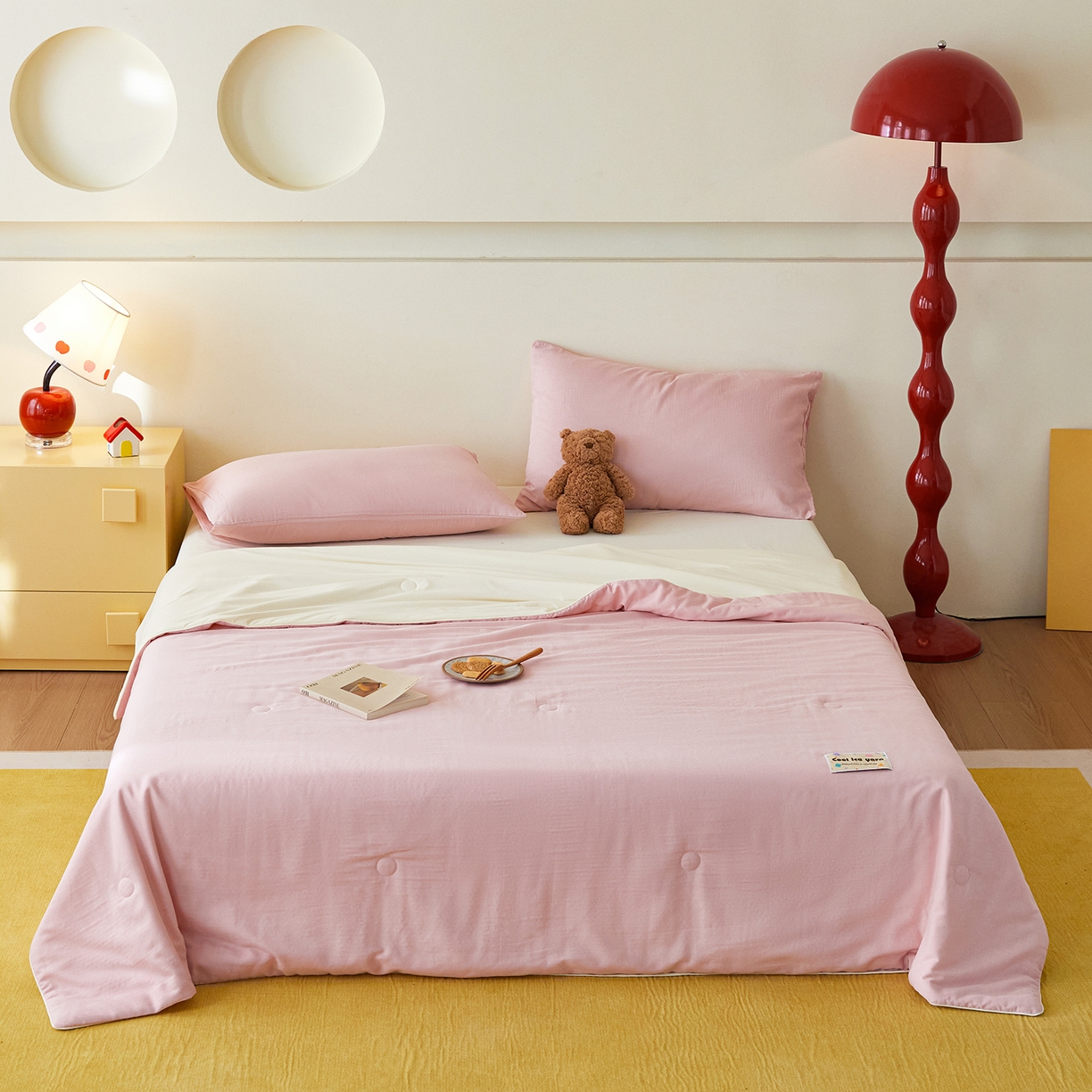 91家纺网 家纺一手货源 找家纺 （总）莱宁被业 2026新款冰纱系列全棉双层纱锦氨凉感丝夏被