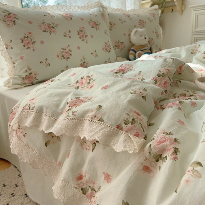 91家纺网 家纺一手货源 找家纺 （总）爱彼家纺 2026夏季新款镂空花边水洗棉夏被夏凉被空调被清洗碎花风