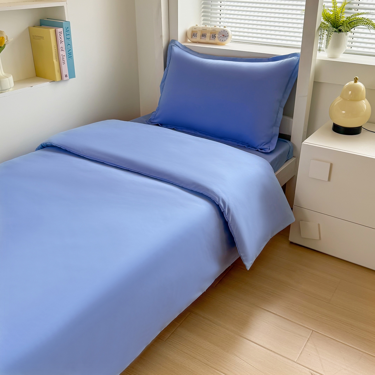 91家纺网 家纺一手货源 找家纺 （总）茗婷家纺 2026新款纯棉学生宿舍上下铺床单款床笠款三件套四季款