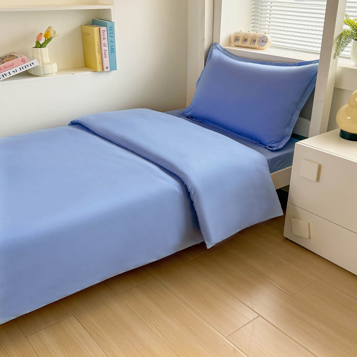 91家纺网 家纺一手货源 找家纺 （总）茗婷家纺 2026新款纯棉学生宿舍上下铺床单款床笠款三件套四季款