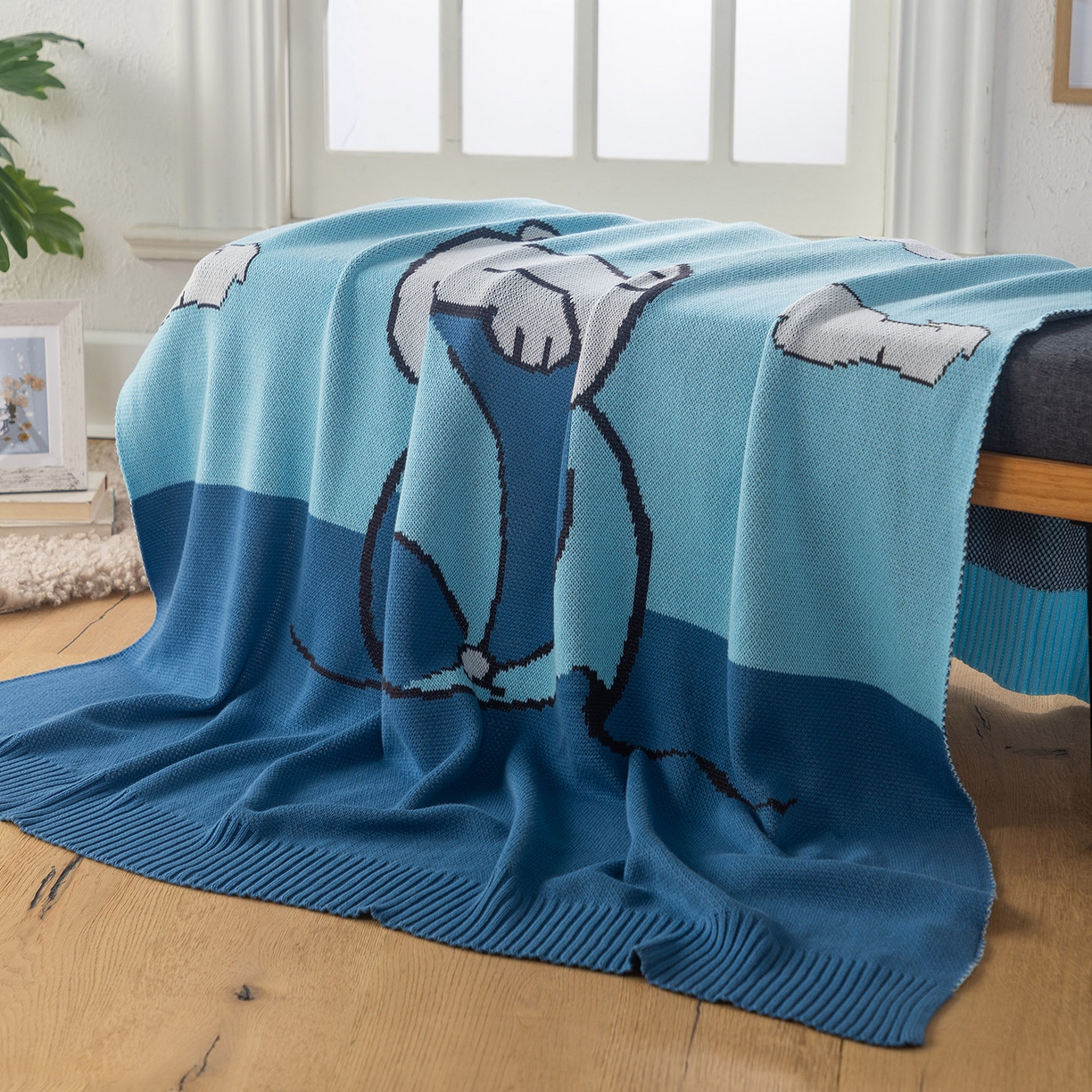 91家纺网 家纺一手货源 找家纺 苏艺针织史努比SNOOPY正版授权独家全棉针织多功能盖毯终端控价 史努比-晴空遐想