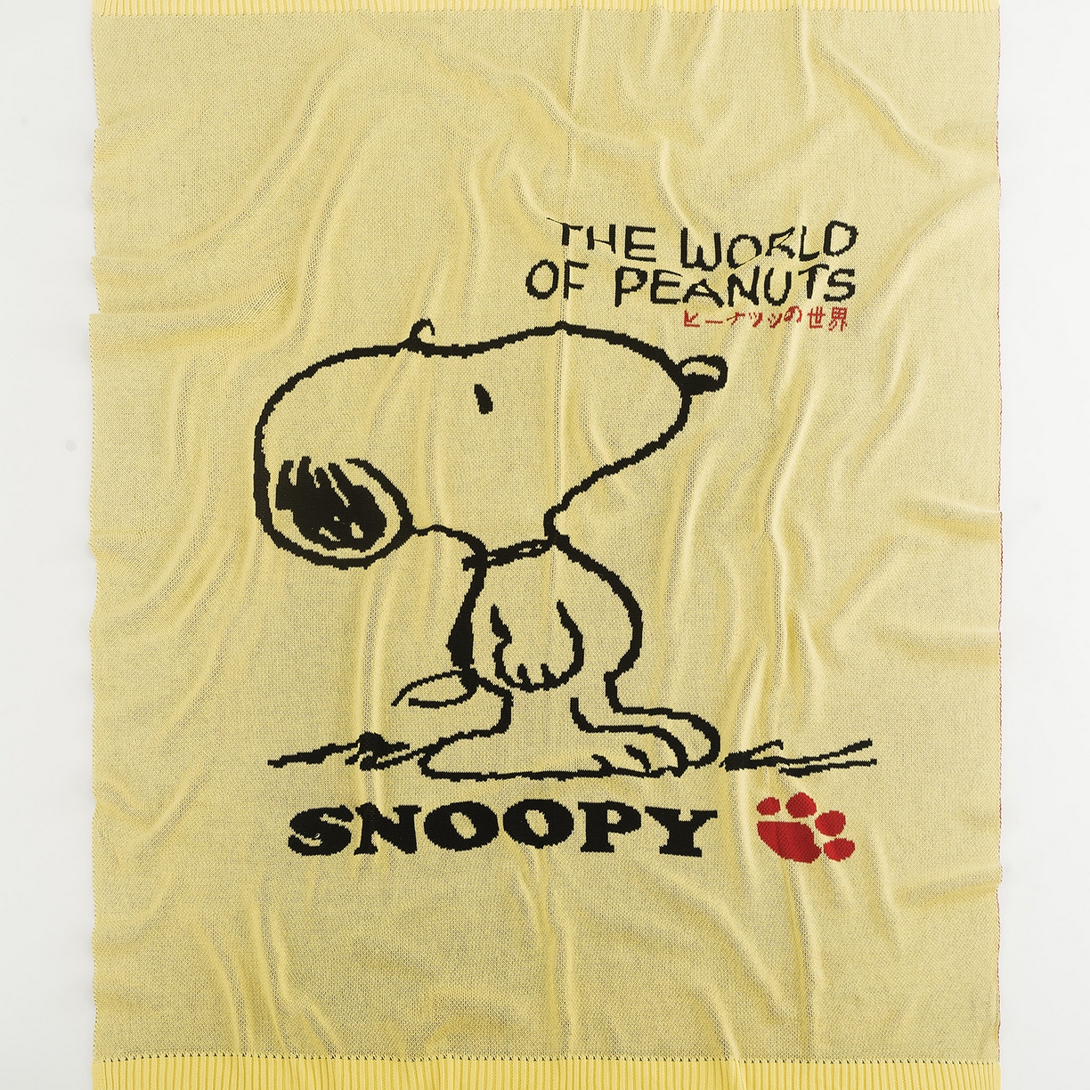 91家纺网 家纺一手货源 找家纺 苏艺针织史努比SNOOPY正版授权独家全棉针织多功能盖毯终端控价 史努比-世界限定（黄）