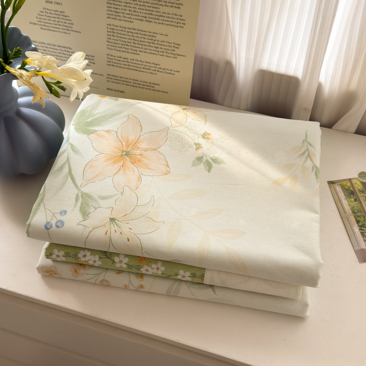 91家纺网 家纺一手货源 找家纺 乐童家纺 2026新款全棉纯棉网红直播爆款吊边＋一字绣工艺款四件套（四） 格拉花园