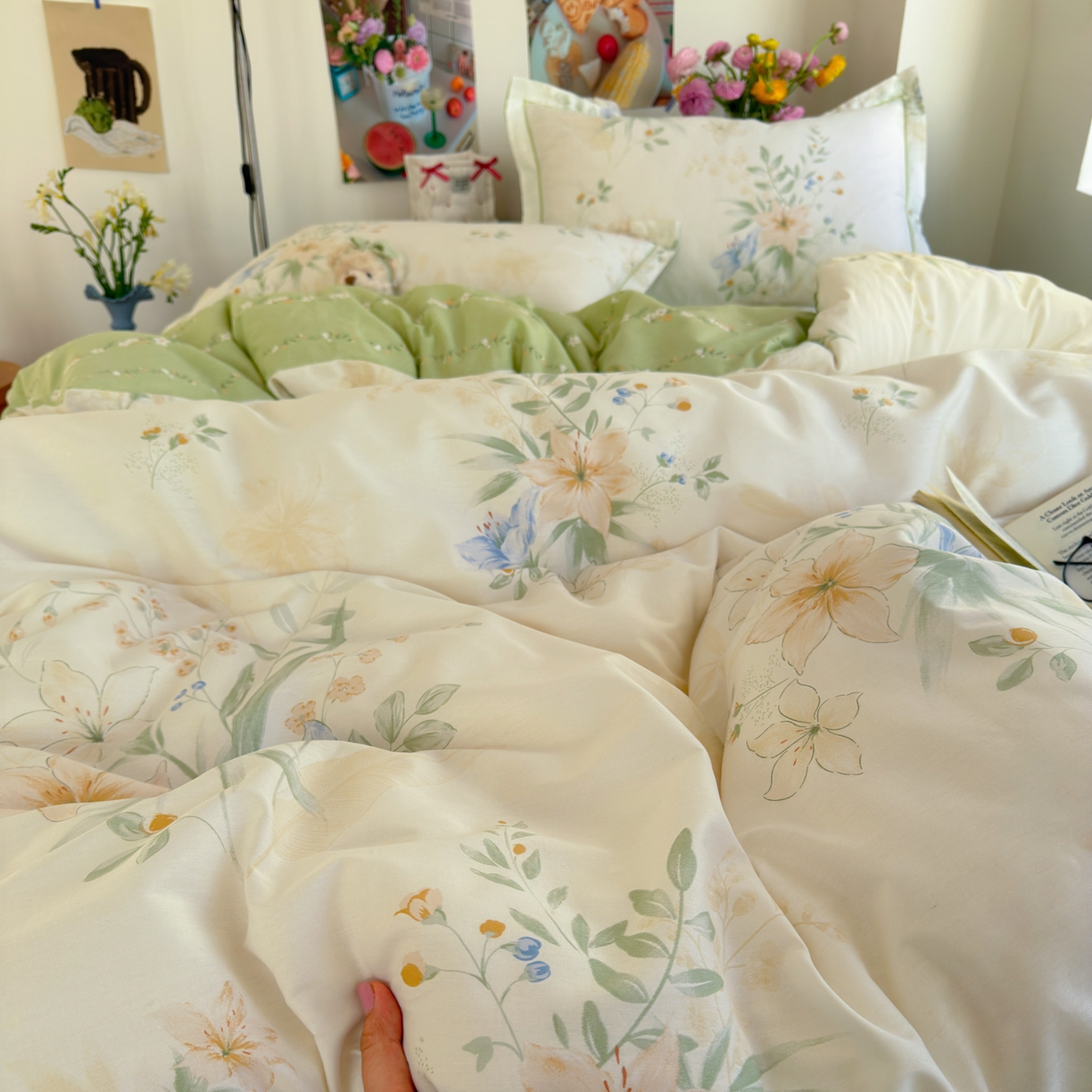 91家纺网 家纺一手货源 找家纺 乐童家纺 2026新款全棉纯棉网红直播爆款吊边＋一字绣工艺款四件套（四） 格拉花园