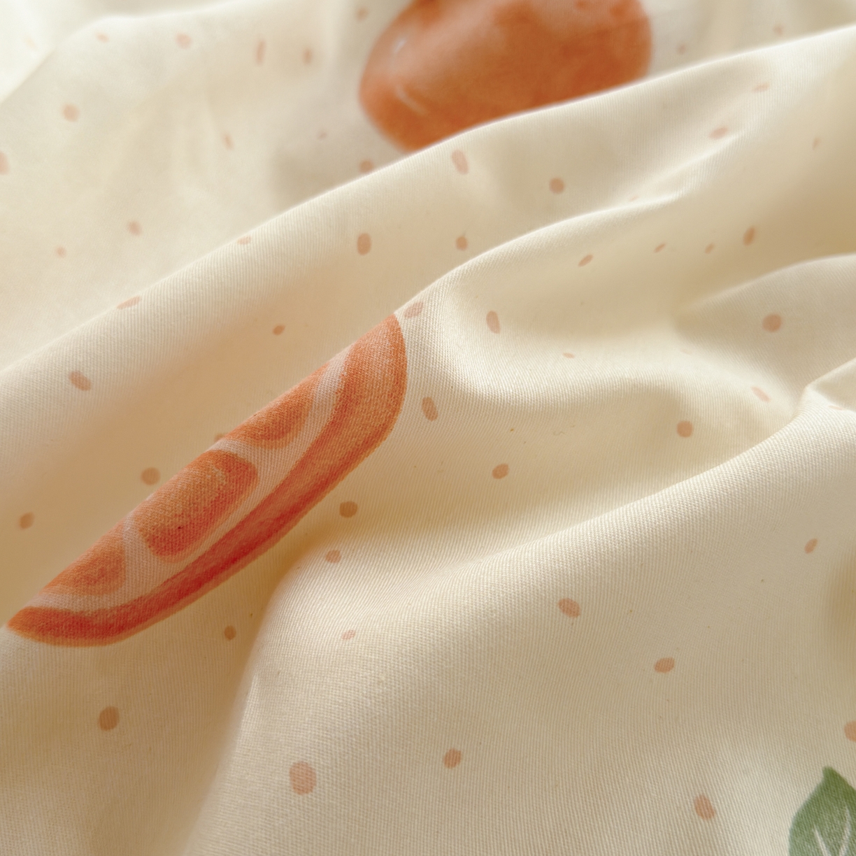 91家纺网 家纺一手货源 找家纺 乐童家纺 2026新款全棉纯棉网红直播爆款吊边＋一字绣工艺款四件套（四） 橘子兔