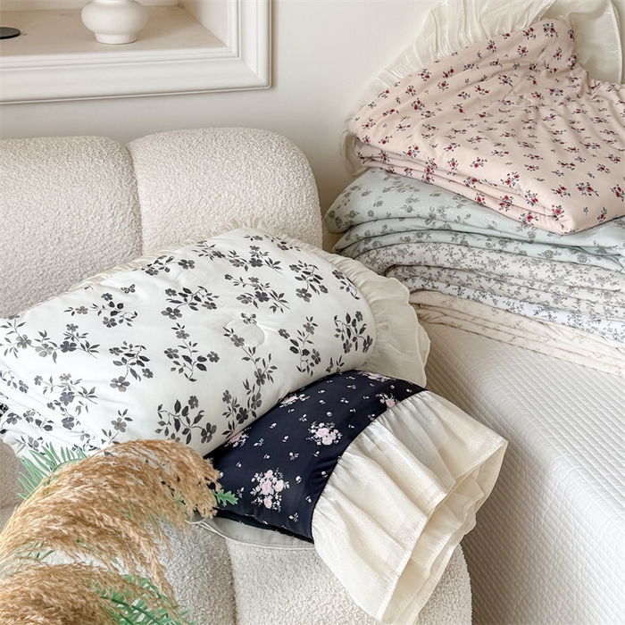 91家纺网 家纺一手货源 找家纺 （总）吾欢心 2026新款法式花边凉感丝夏凉被空调被夏被可机洗