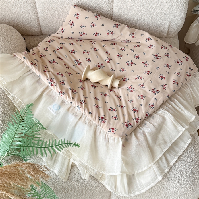 91家纺网 家纺一手货源 找家纺 （总）吾欢心 2026新款法式花边凉感丝夏凉被空调被夏被可机洗