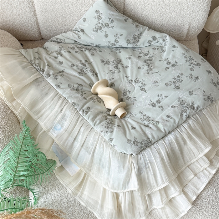 91家纺网 家纺一手货源 找家纺 （总）吾欢心 2026新款法式花边凉感丝夏凉被空调被夏被可机洗