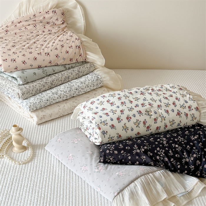 91家纺网 家纺一手货源 找家纺 （总）吾欢心 2026新款法式花边凉感丝夏凉被空调被夏被可机洗