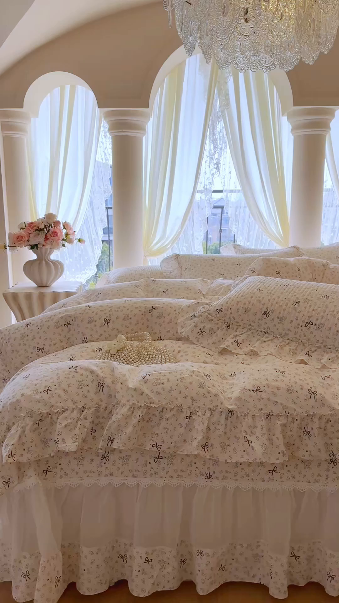 91家纺网 家纺一手货源 找家纺 瑞宝 2026新款全棉纯棉床盖小碎花玻璃纱四件套 春信