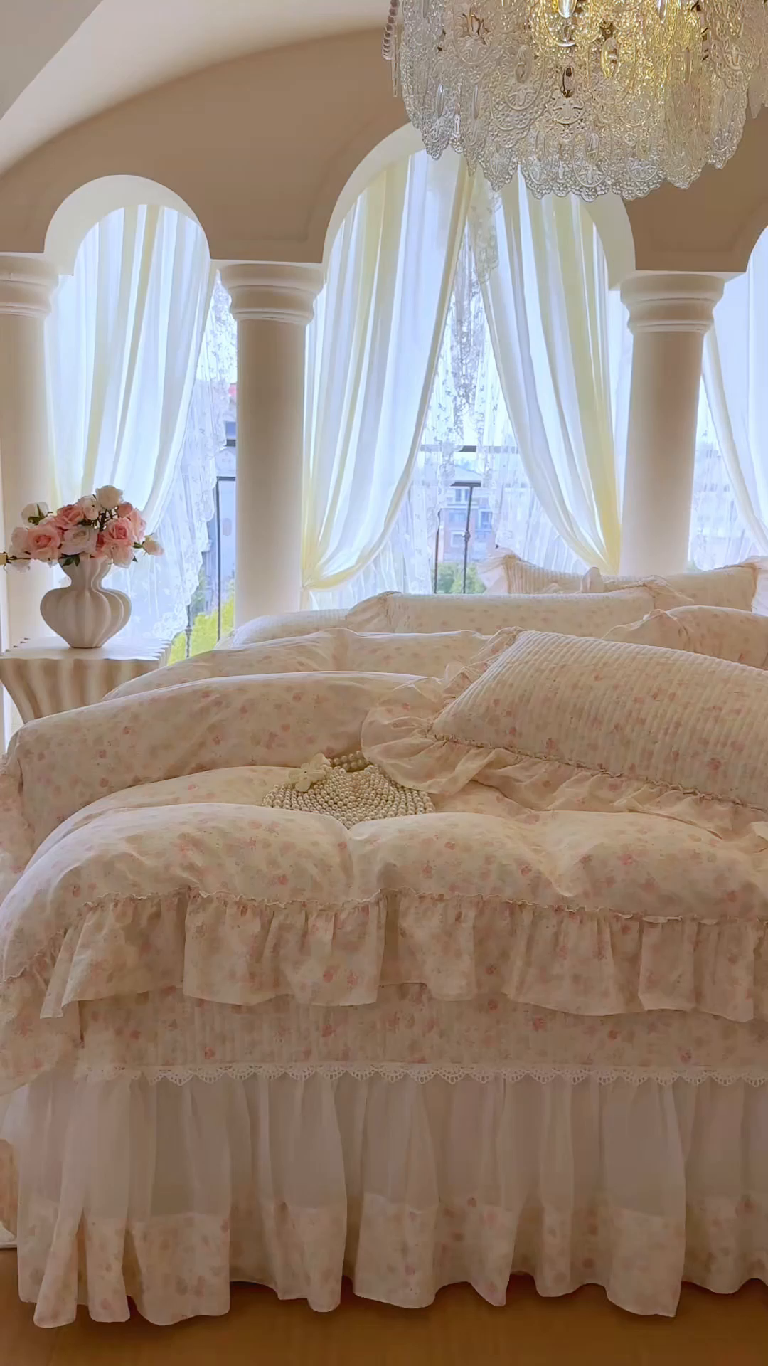 91家纺网 家纺一手货源 找家纺 瑞宝 2026新款全棉纯棉床盖小碎花玻璃纱四件套 花境