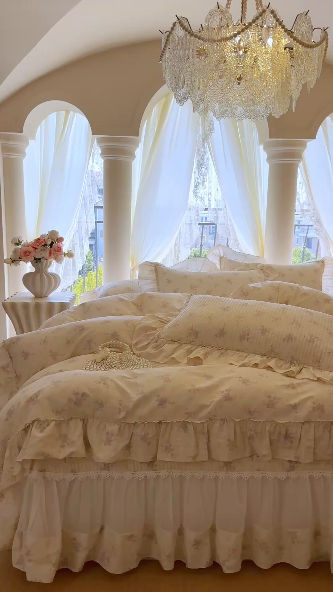 91家纺网 家纺一手货源 找家纺 瑞宝 2026新款全棉纯棉床盖小碎花玻璃纱四件套 樱洛