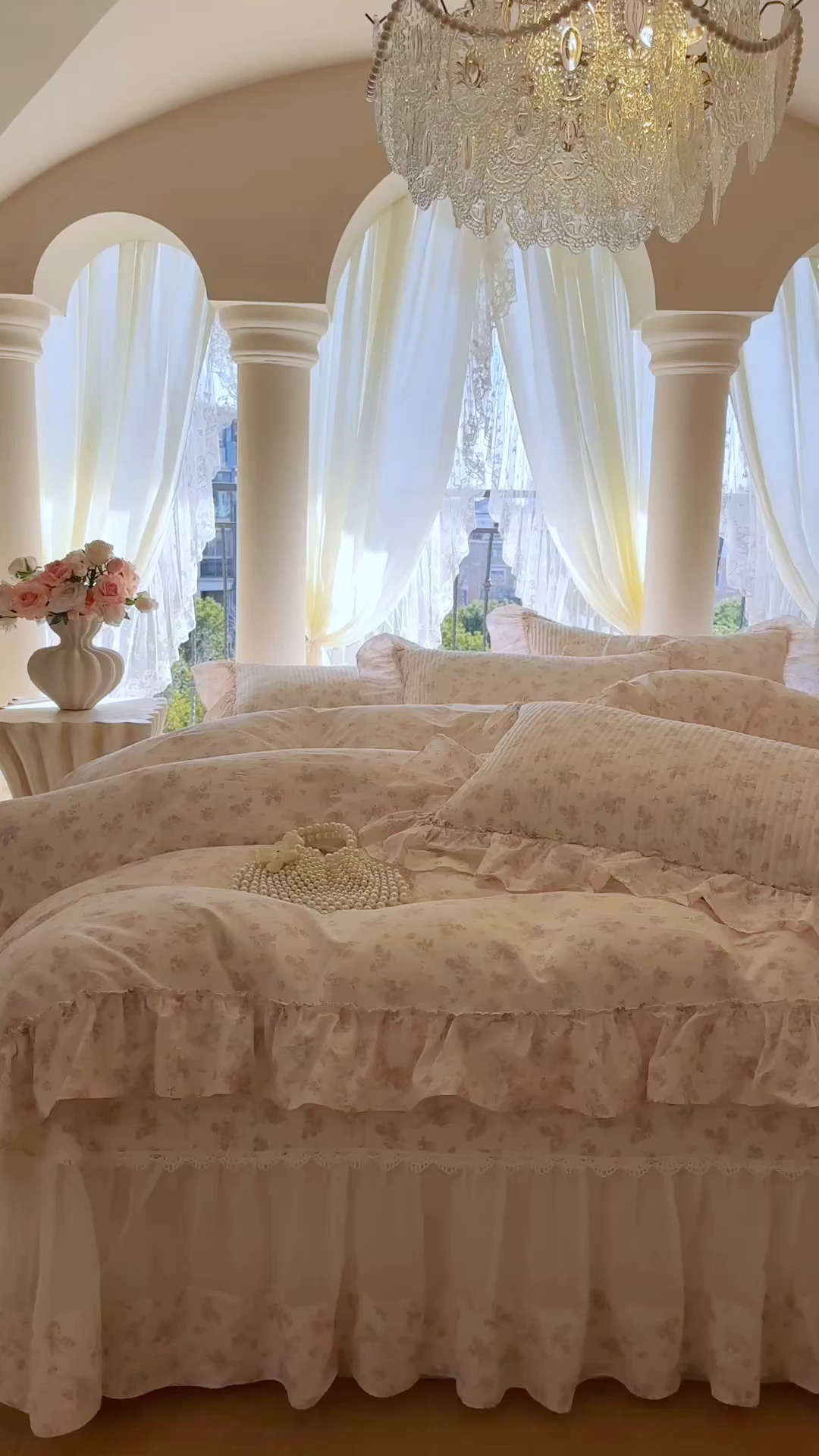 91家纺网 家纺一手货源 找家纺 瑞宝 2026新款全棉纯棉床盖小碎花玻璃纱四件套 简宁