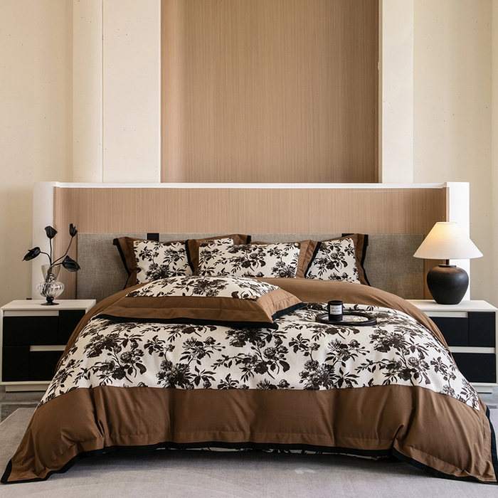 （总）蒂爵 2025新款A版羊毛混纺、b版新疆长绒棉时尚秋冬四件套-兰亭花语