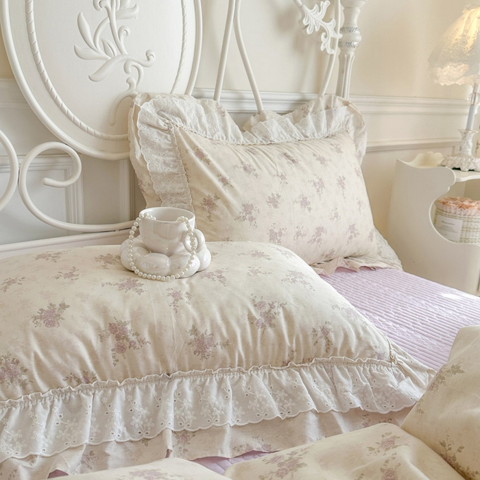 91家纺网 家纺一手货源 找家纺 瑞宝 2026春夏新款全棉纯棉碎花AB印花单床裙 床裙单件 桃夭夭