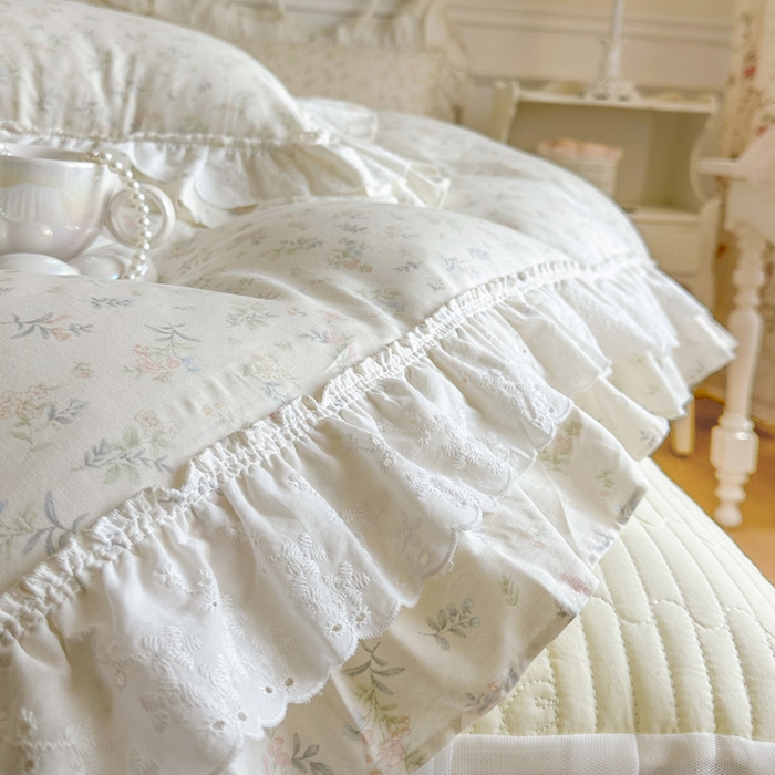 91家纺网 家纺一手货源 找家纺 瑞宝 2026春夏新款全棉纯棉碎花AB印花单床裙 床裙单件 午后阳光