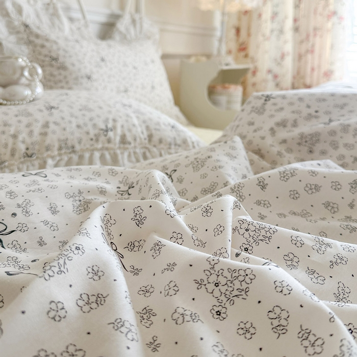 91家纺网 家纺一手货源 找家纺 瑞宝 2026春夏新款全棉纯棉碎花AB印花单床裙 床裙单件 贝拉