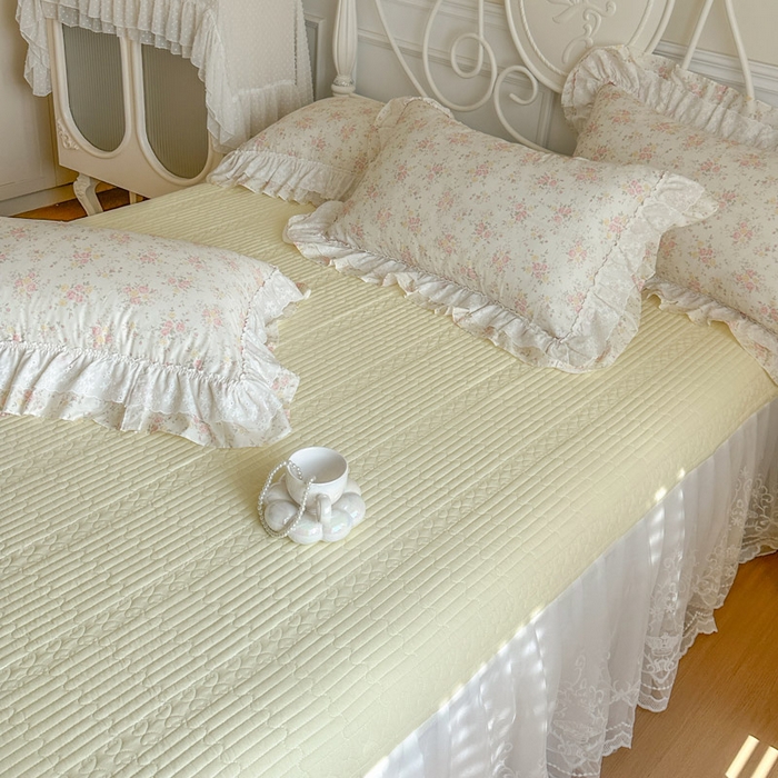 91家纺网 家纺一手货源 找家纺 瑞宝 2026春夏新款全棉纯棉碎花AB印花单床裙 床裙单件 婉柠