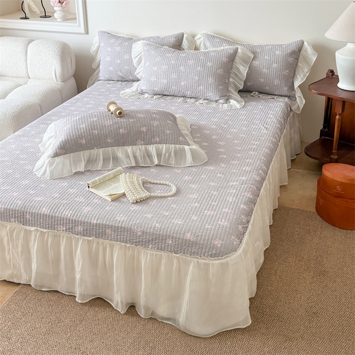 91家纺网 家纺一手货源 找家纺 吾欢心 2026新款法式花边凉感丝夏凉被空调被夏被可机洗 塞纳花语