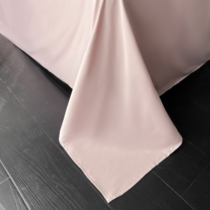 91家纺网 家纺一手货源 找家纺 爱彼家纺 2026新款轻奢水洗冰丝提花亲肤四件套 知夏优雅粉