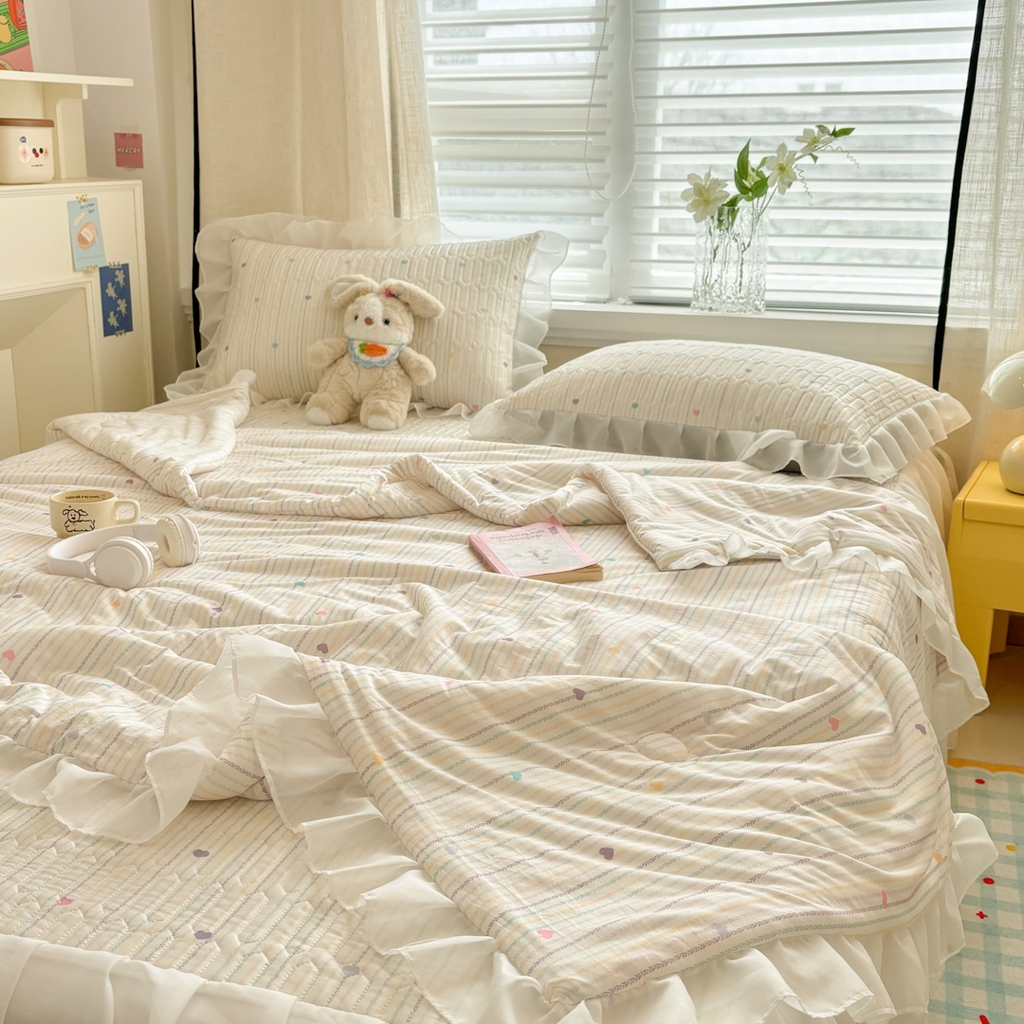 91家纺网 家纺一手货源 找家纺 （总）慕尚家纺 2026新款床裙凉席夏被空调被夏凉被三件套四件套