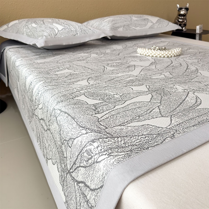 91家纺网 家纺一手货源 找家纺 宜派家纺 2026新款凉感过0.21夏天家用床单软席子可机洗空调席夏季高端华夫格凉席三件套 家大叶大-北欧深灰-床席