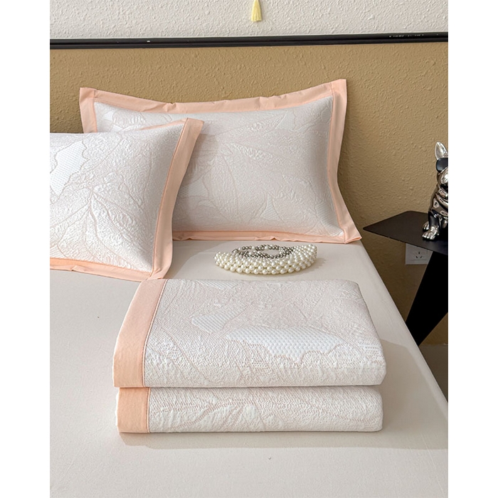 91家纺网 家纺一手货源 找家纺 宜派家纺 2026新款凉感过0.21夏天家用床单软席子可机洗空调席夏季高端华夫格凉席三件套 家大叶大-贝壳粉-床席