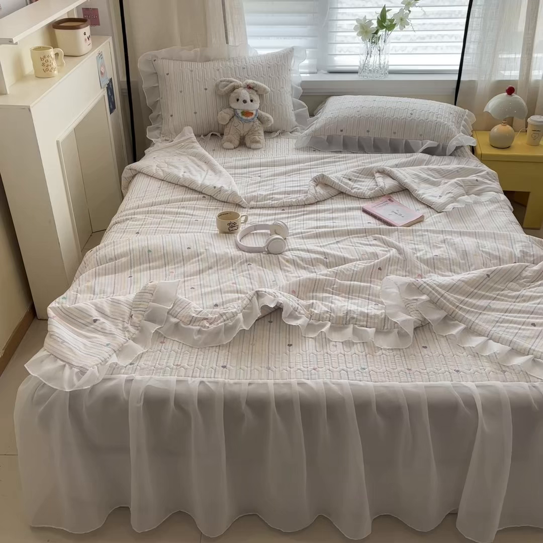 91家纺网 家纺一手货源 找家纺 （总）慕尚家纺 2026新款床裙凉席夏被空调被夏凉被三件套四件套