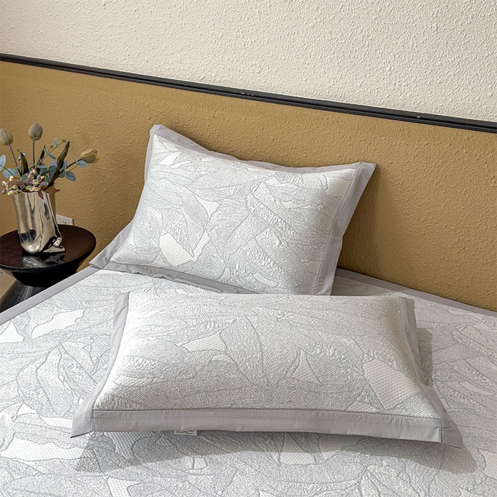 91家纺网 家纺一手货源 找家纺 宜派家纺 2026新款凉感过0.21夏天家用床单软席子可机洗空调席夏季高端华夫格凉席三件套 家大叶大-天空蓝-床席