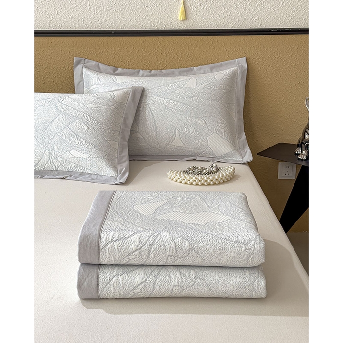 91家纺网 家纺一手货源 找家纺 宜派家纺 2026新款凉感过0.21夏天家用床单软席子可机洗空调席夏季高端华夫格凉席三件套 家大叶大-天空蓝-床席