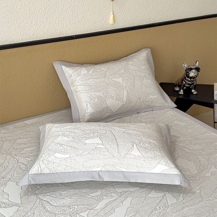 91家纺网 家纺一手货源 找家纺 宜派家纺 2026新款凉感过0.21夏天家用床单软席子可机洗空调席夏季高端华夫格凉席三件套 家大叶大-棕雾咖-床席