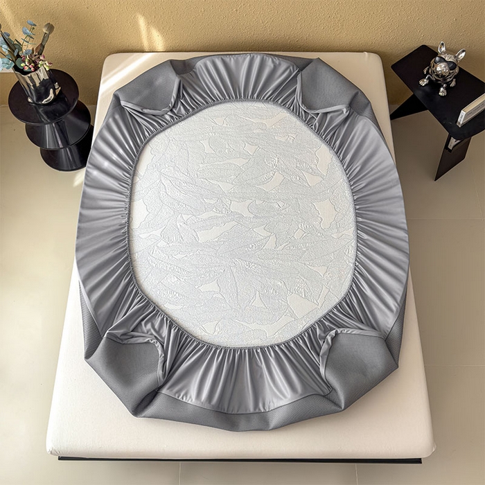 91家纺网 家纺一手货源 找家纺 宜派家纺 2026新款凉感过0.21夏天家用床单软席子可机洗空调席夏季高端华夫格凉席三件套 家大叶大-天空蓝-床笠