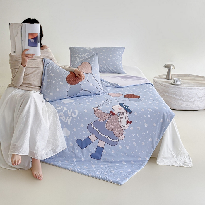 豪美鑫 2026新款大版凉感夏被 爱心气球