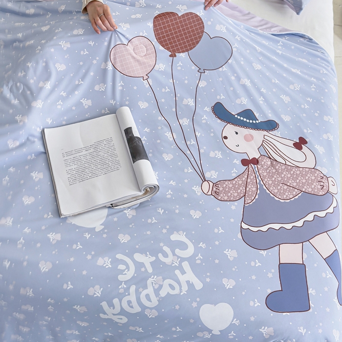 91家纺网 家纺一手货源 找家纺 豪美鑫 2026新款大版凉感夏被 爱心气球