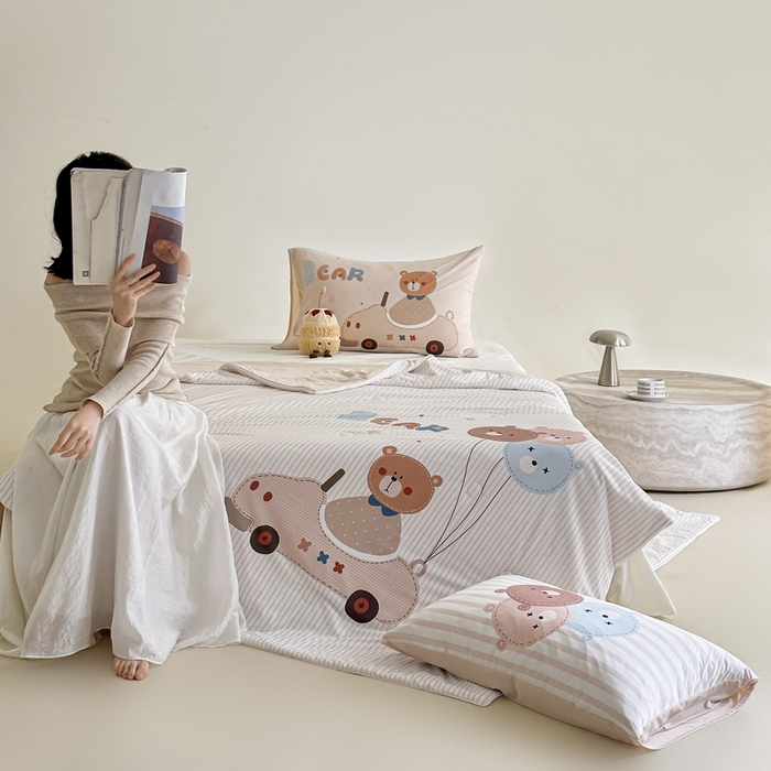 豪美鑫 2026新款大版凉感夏被 拉风小熊