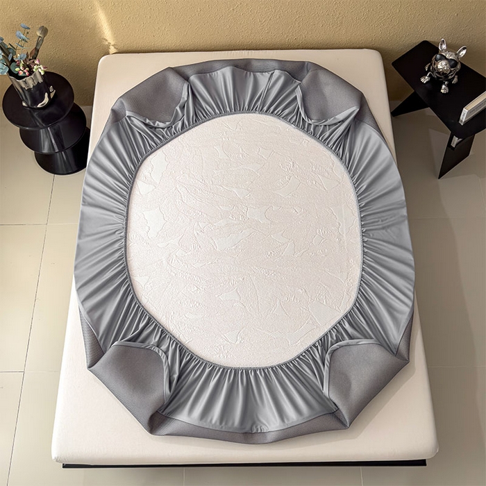 91家纺网 家纺一手货源 找家纺 宜派家纺 2026新款凉感过0.21夏天家用床单软席子可机洗空调席夏季高端华夫格凉席三件套 家大叶大-贝壳粉-床笠