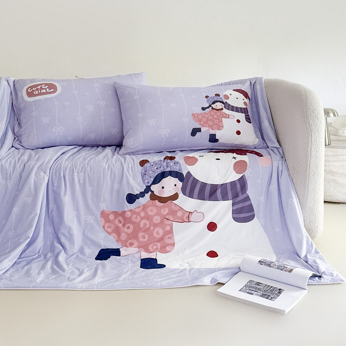 91家纺网 家纺一手货源 找家纺 豪美鑫 2026新款大版凉感夏被 雪娃娃