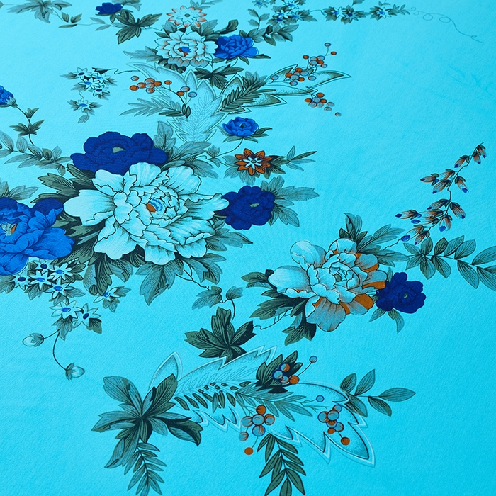 91家纺网 家纺一手货源 找家纺 居美良品 2026新款100%全棉国民老上海纯棉A类老式新疆棉床单 牡丹古韵-水绿