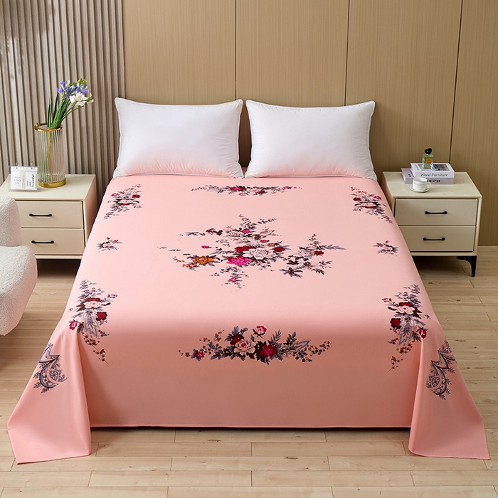 居美良品 2026新款100%全棉国民老上海纯棉A类老式新疆棉床单 牡丹古韵-玉色