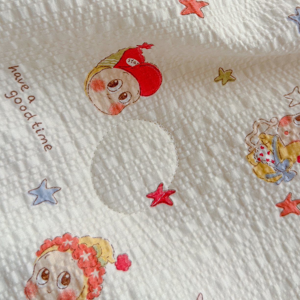 91家纺网 家纺一手货源 找家纺 晚爱 2026新款泡芙棉双层纱夏被四件套小清新泡泡纱夏被四件套 1软萌星