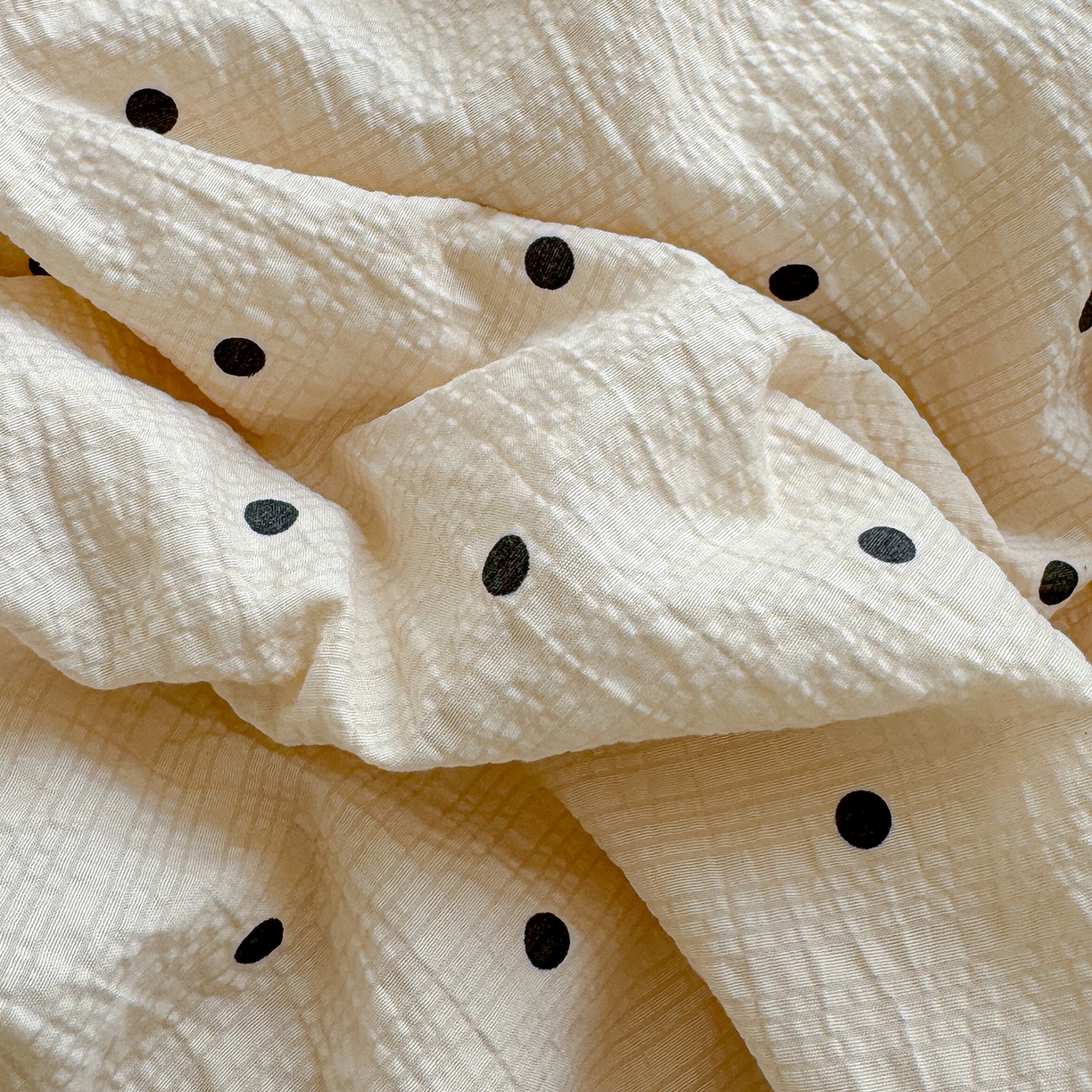 91家纺网 家纺一手货源 找家纺 晚爱 2026新款泡芙棉双层纱夏被四件套小清新泡泡纱夏被四件套 3珍珠奶茶