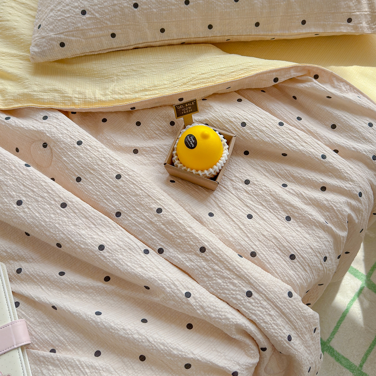 91家纺网 家纺一手货源 找家纺 晚爱 2026新款泡芙棉双层纱夏被四件套小清新泡泡纱夏被四件套 3珍珠奶茶