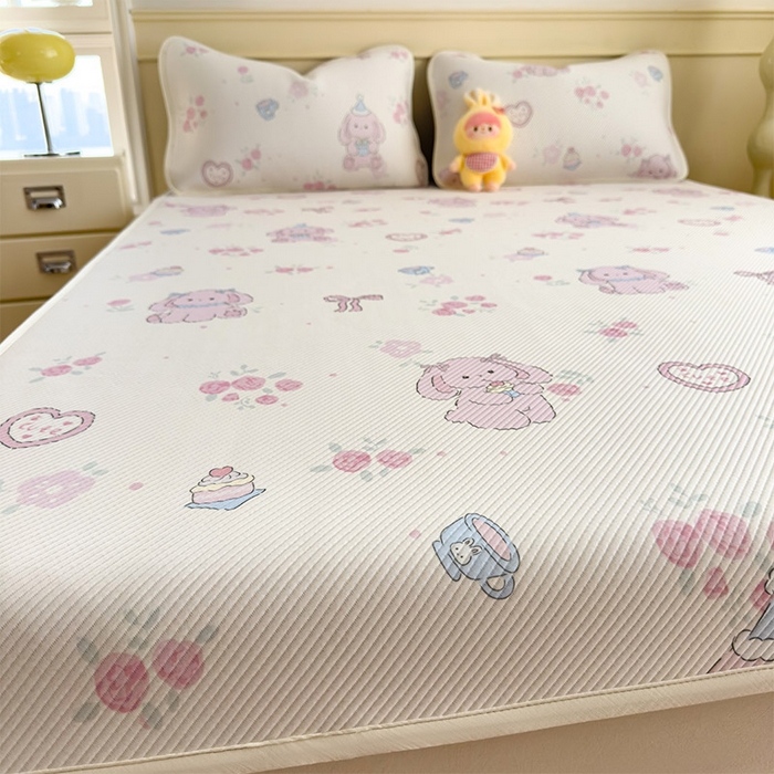 91家纺网 家纺一手货源 找家纺 （总）宜派家纺 2026新款冰豆豆席卡通凉席凉感值过0.21可机洗夏天学生宿舍单人席子